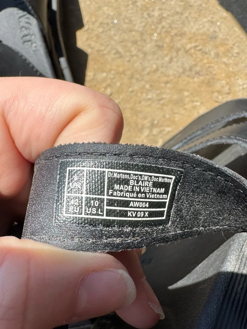 Dr. Martens Blaire Platform Sandal Black Buckle Strap Women’s 10 Grunge Goth Emo
